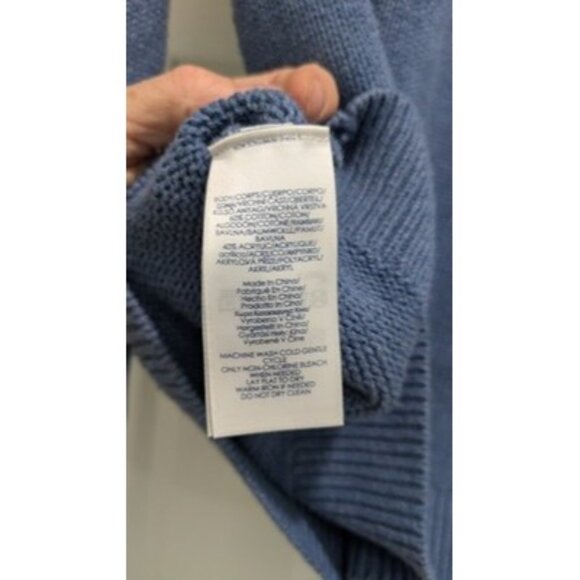 Chaps Sweater Women's Large Fair Isle Red White Blue Heritage Patriotic Cotton - Picture 8 of 14